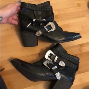 Western Black Booties